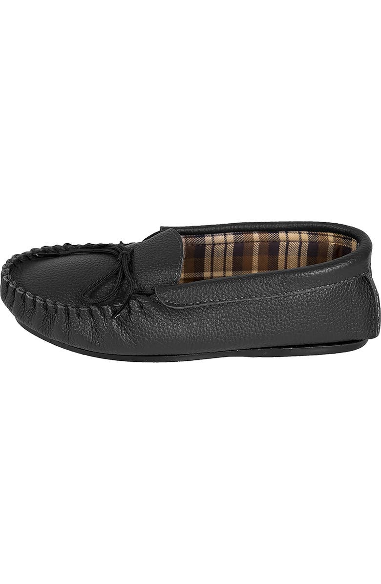 Celtic & Co. British Golf Moccasins, Alternate, color, Black