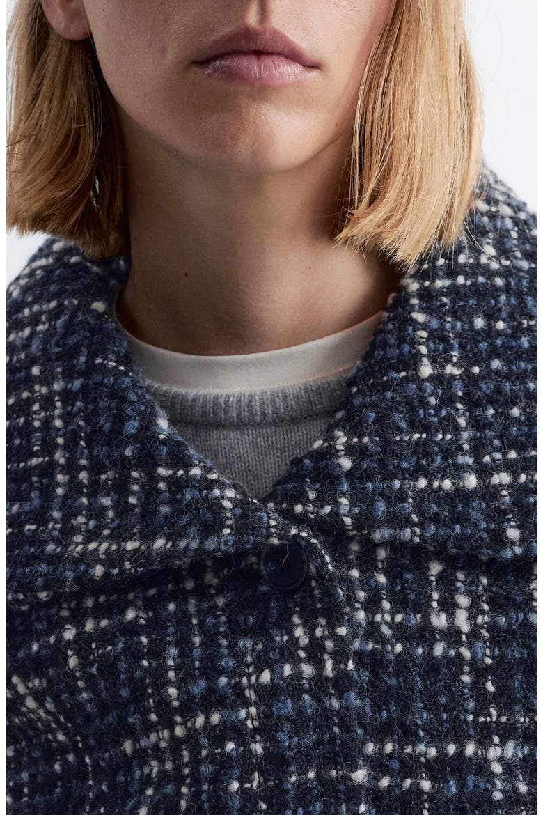 Crop Wool Blend Jacket, Alternate, color, BLACK DARK