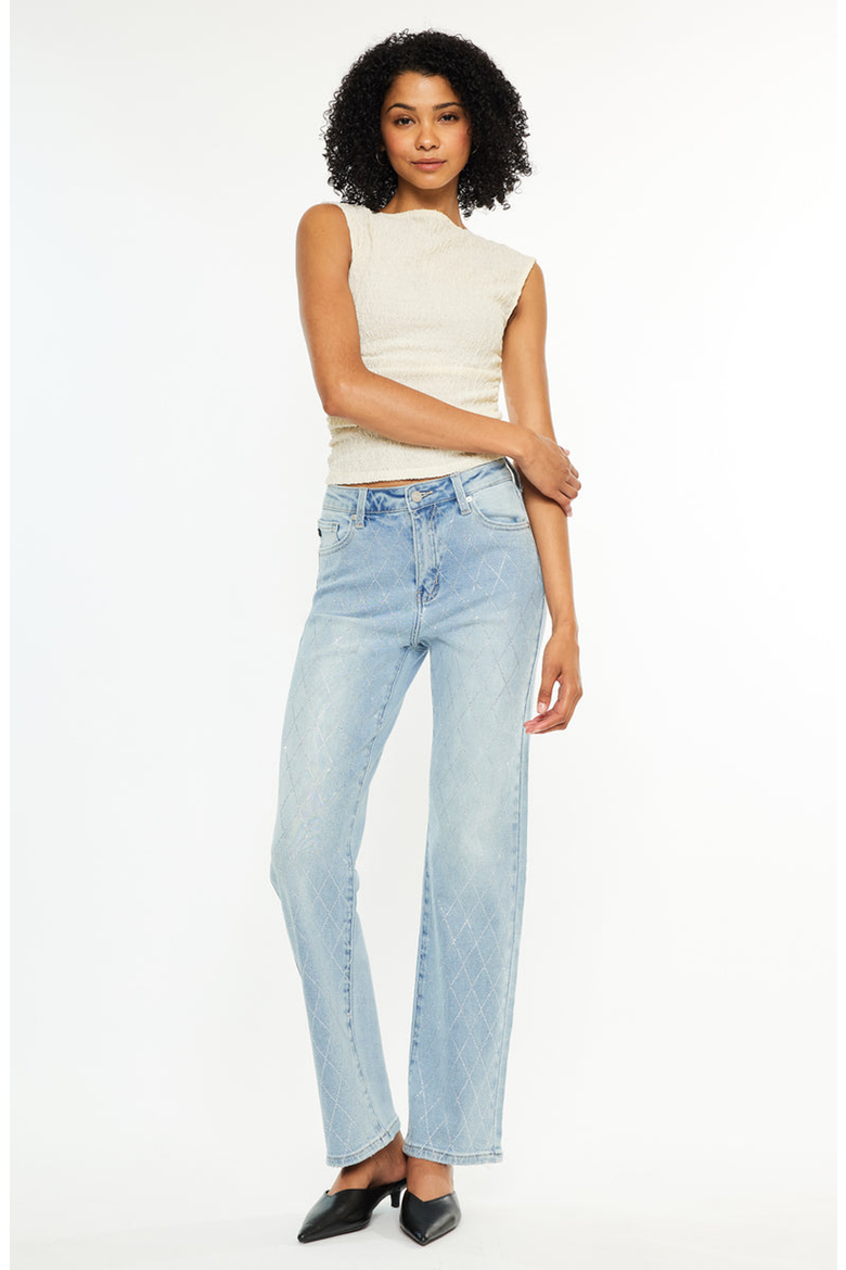Cheriese High Rise Straight Jeans, Alternate, color, Light Wash