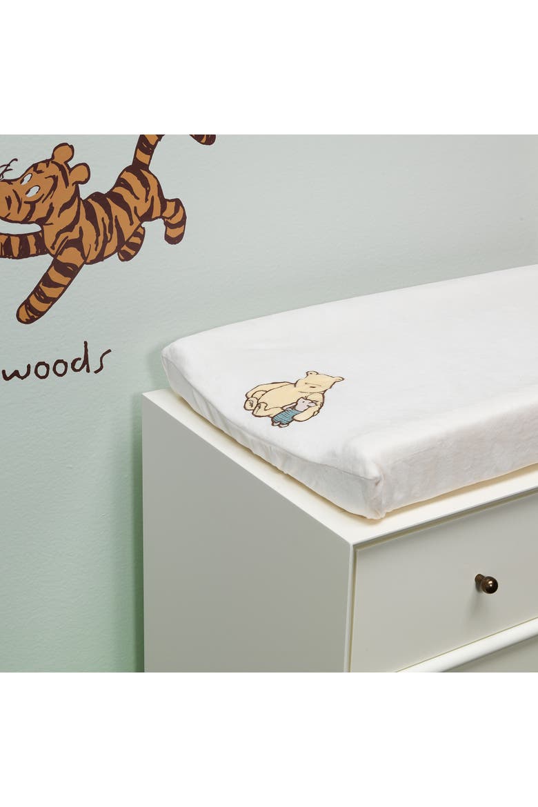 Disney Baby Storytime Pooh Soft Creamy Changing Pad Cover, Alternate, color, Cream