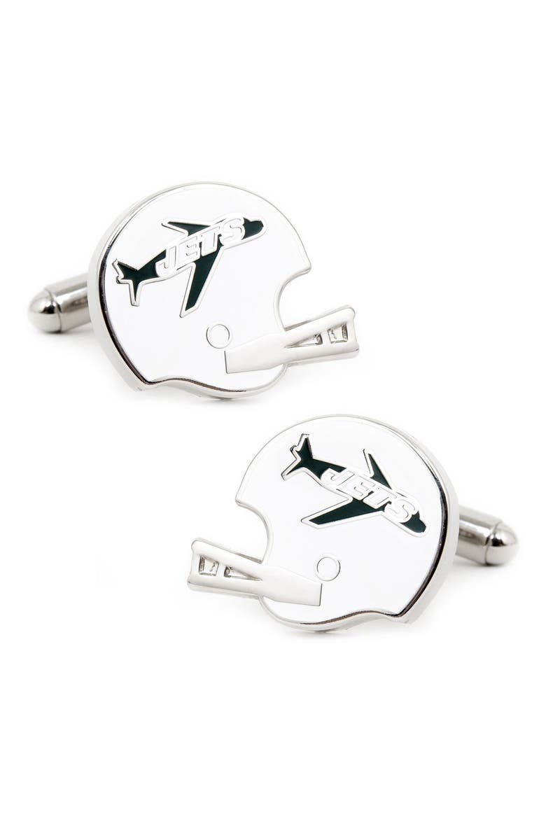 NFL New York Jets Cuff Links, Main, color, NEW YORK JETS HELMET EDITION