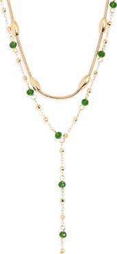Panacea Crystal Layered 'Y' Necklace