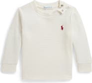 Ralph Lauren Kids' Waffle Knit Cotton Long Sleeve T-Shirt