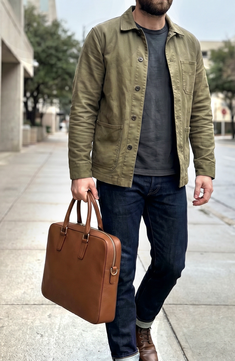 Tusk Chet Slim Brief Bag, Alternate, color, Toast