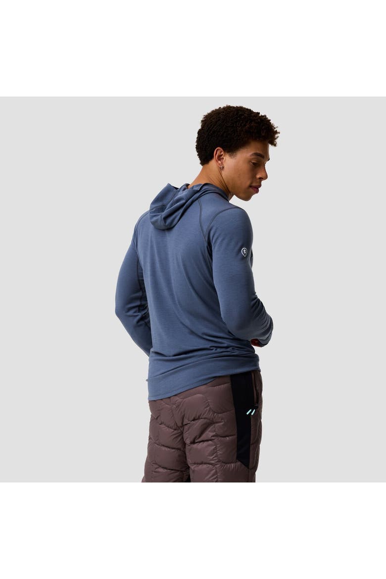 Cedars Rws Merino Lt-Wt Baselayer Hoodie - Men's, Alternate, color, Turbulence