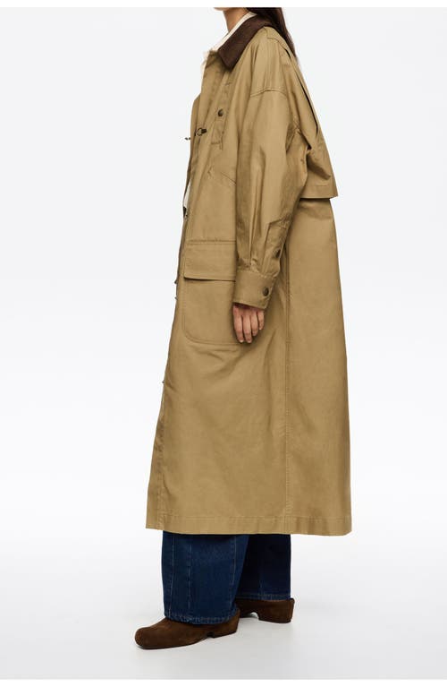 Bimba Y Lola Maxi Length Trench In Brown