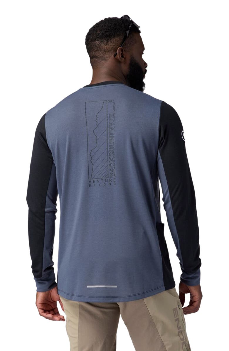 Backcountry Slickrock Drirelease Long-Sleeve Tech T-Shirt - Men's, Alternate, color, Black/Turbulence