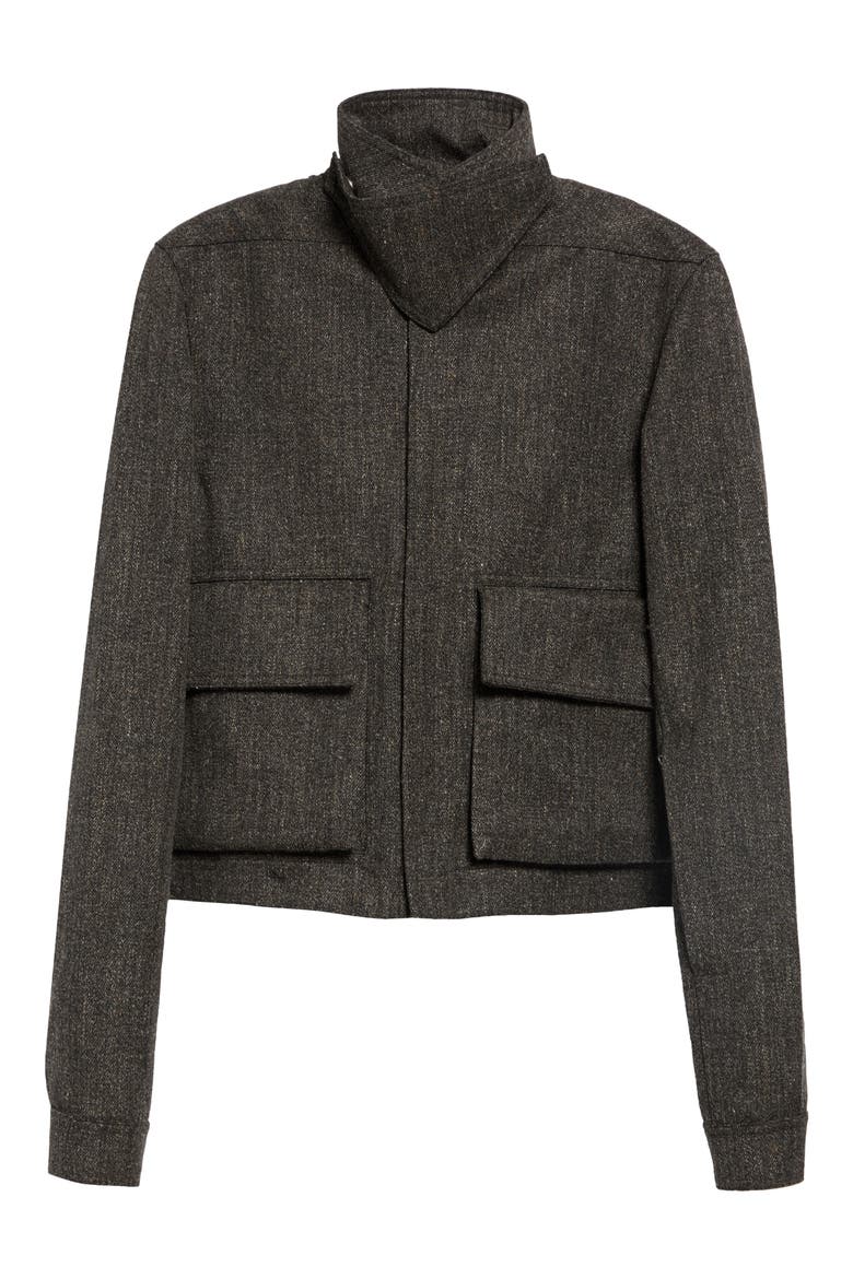 Tower Alice Crop Twill Jacket, Main, color, CARBONE