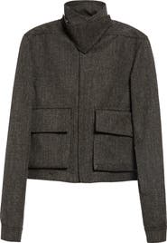 Rick Owens Tower Alice Crop Twill Jacket