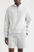 Zella Cotton French Terry Quarter Zip Sweatshirt