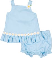 Florence Eiseman Pique Dress & Bloomer with Daisies