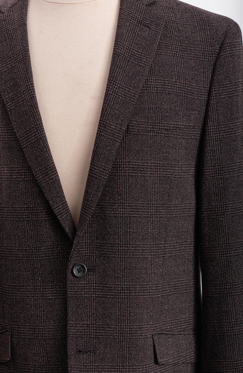 SAVILE ROW CO Charcoal Plaid Sport Coat, Alternate, color, Grey