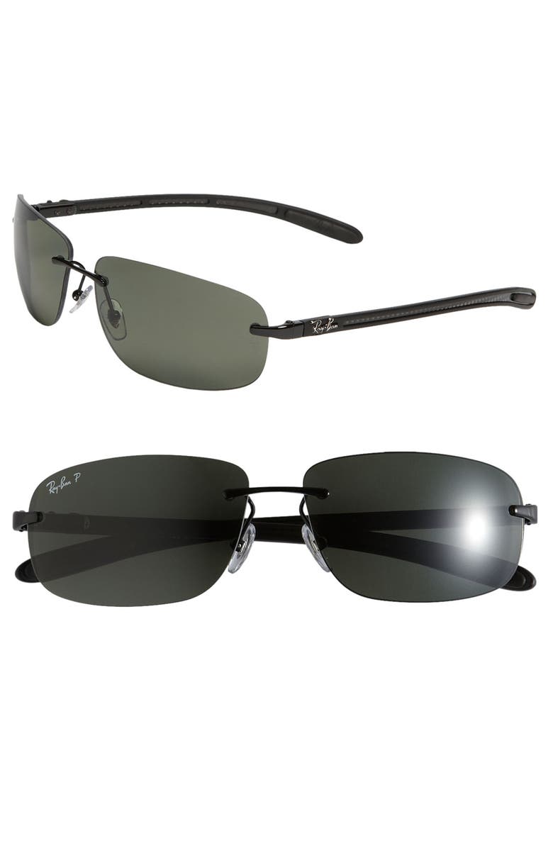 Ray-Ban 'Tech' Rimless 61mm Sunglasses, Main, color,