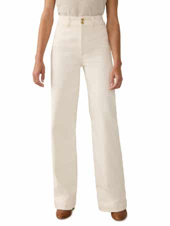 Faherty Terry Harbor High Waist Wide Leg Jeans