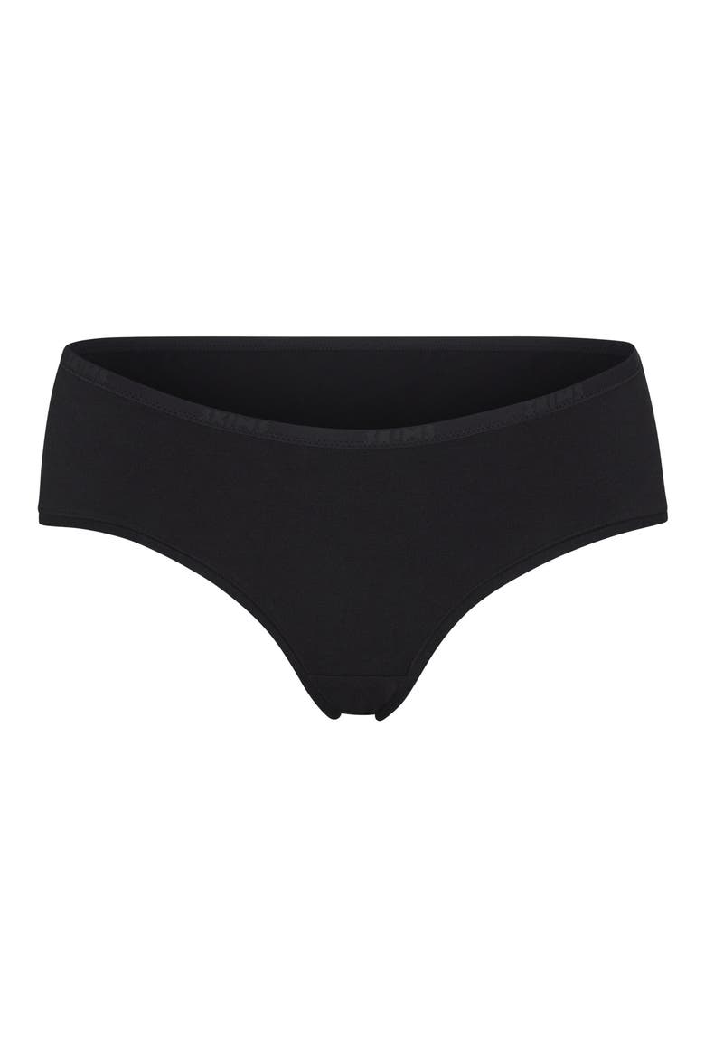 Stretch Cotton Logo Hipster Briefs, Alternate, color, SOOT
