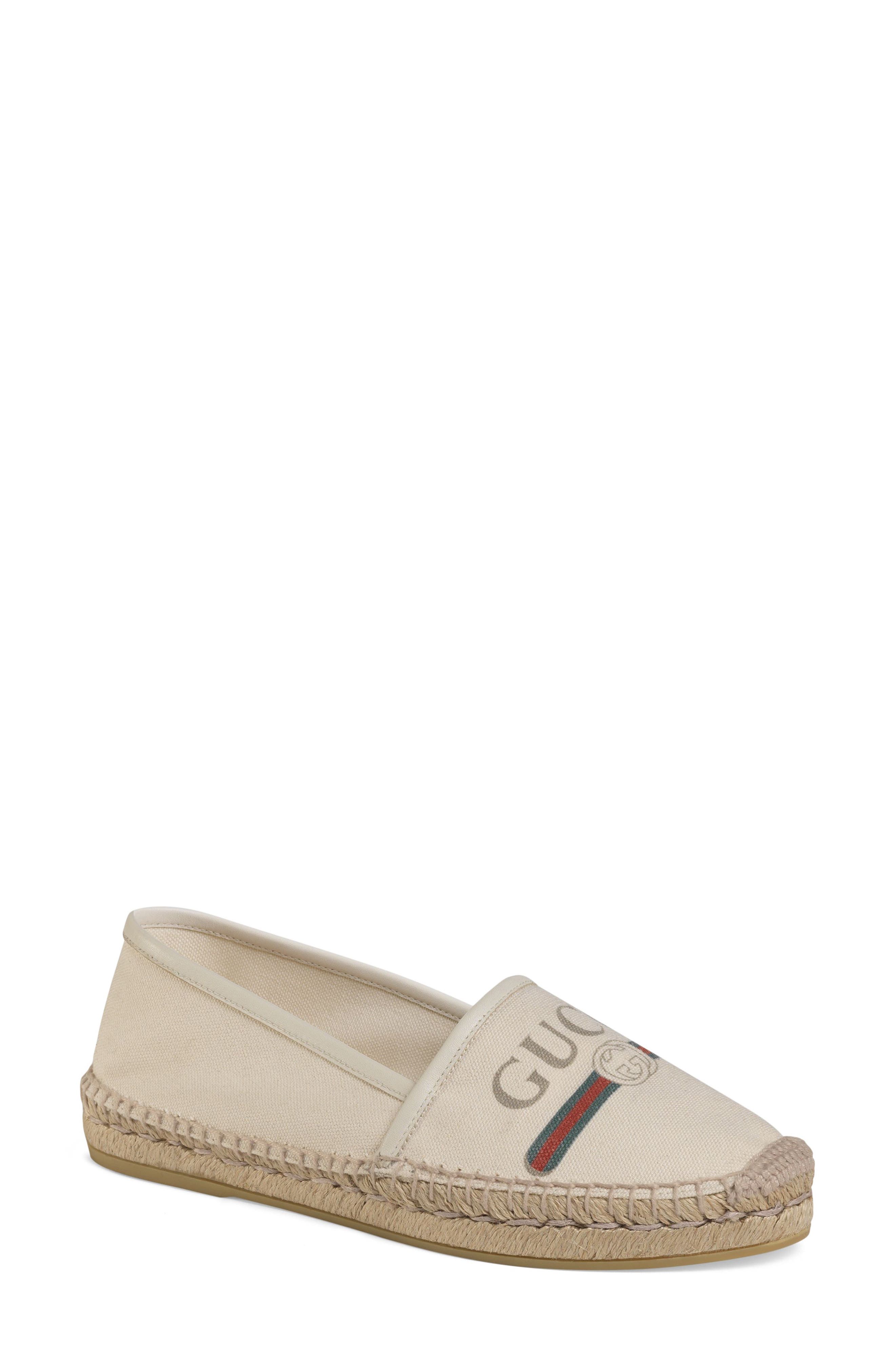 Gucci Logo Espadrille Flat, Main, color, 