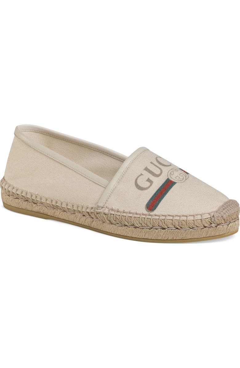 Gucci Logo Espadrille Flat, Main, color,