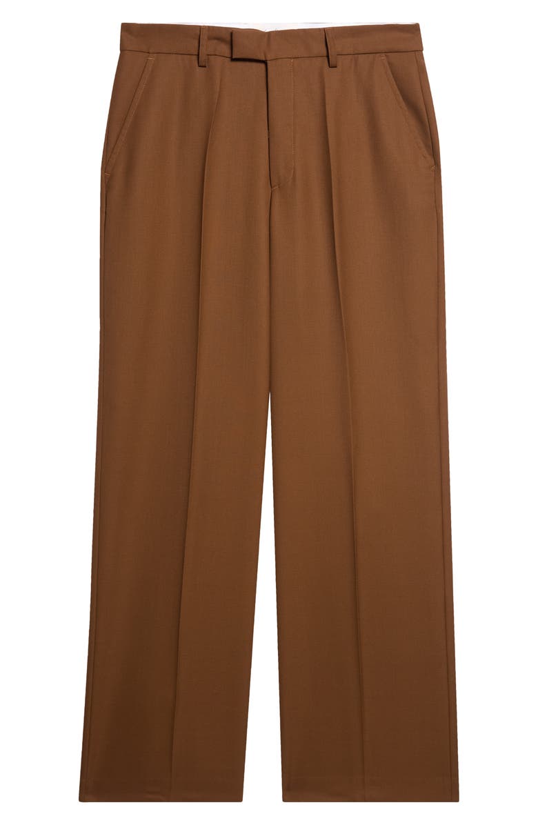 Second Layer Relaxed Primo Virgin Wool Trousers, Main, color, Brown