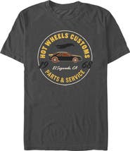 Hot Wheels Men's Hot Wheels Customs Parts and Service Graphic T-Shirt