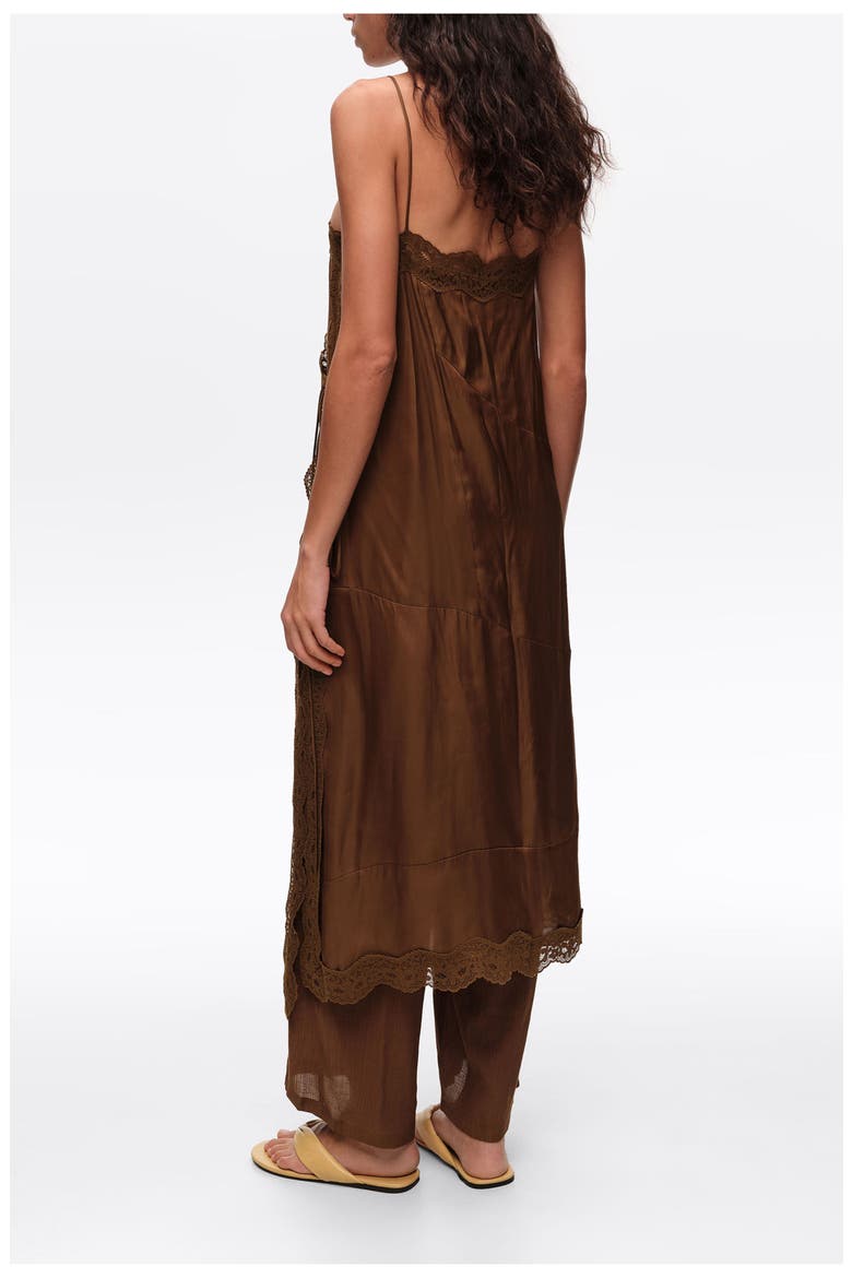 Off-White Lace Skirt-Trouser Hybrid, Alternate, color, DARK OLIVE