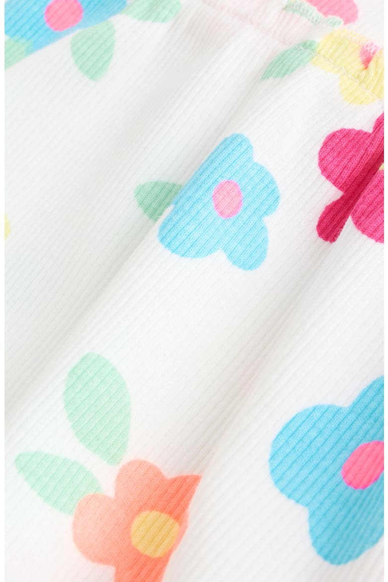 Floral Print Sleeveless Top & Leggings, Alternate, color, WHITE