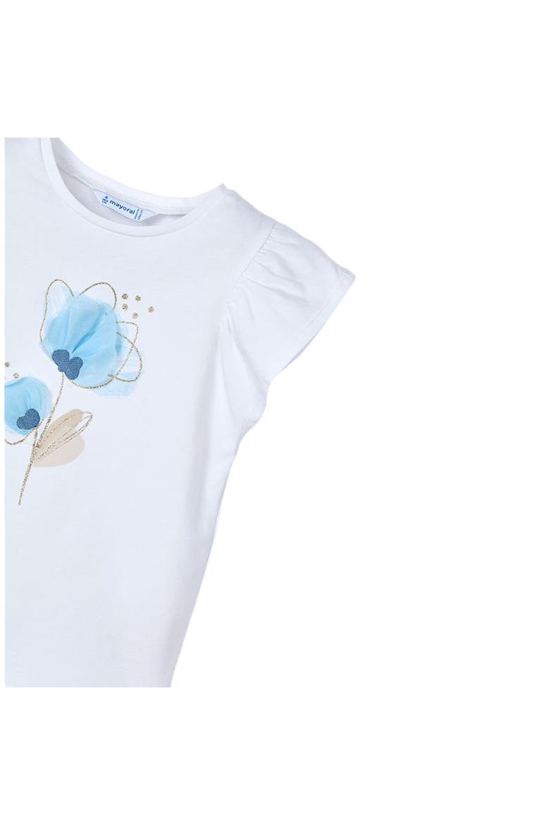 Floral Detail T-Shirt, Alternate, color, Ivory