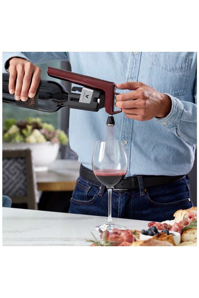 Timeless Six Plus Wine Preservation System, Alternate, color, BURGUNDY