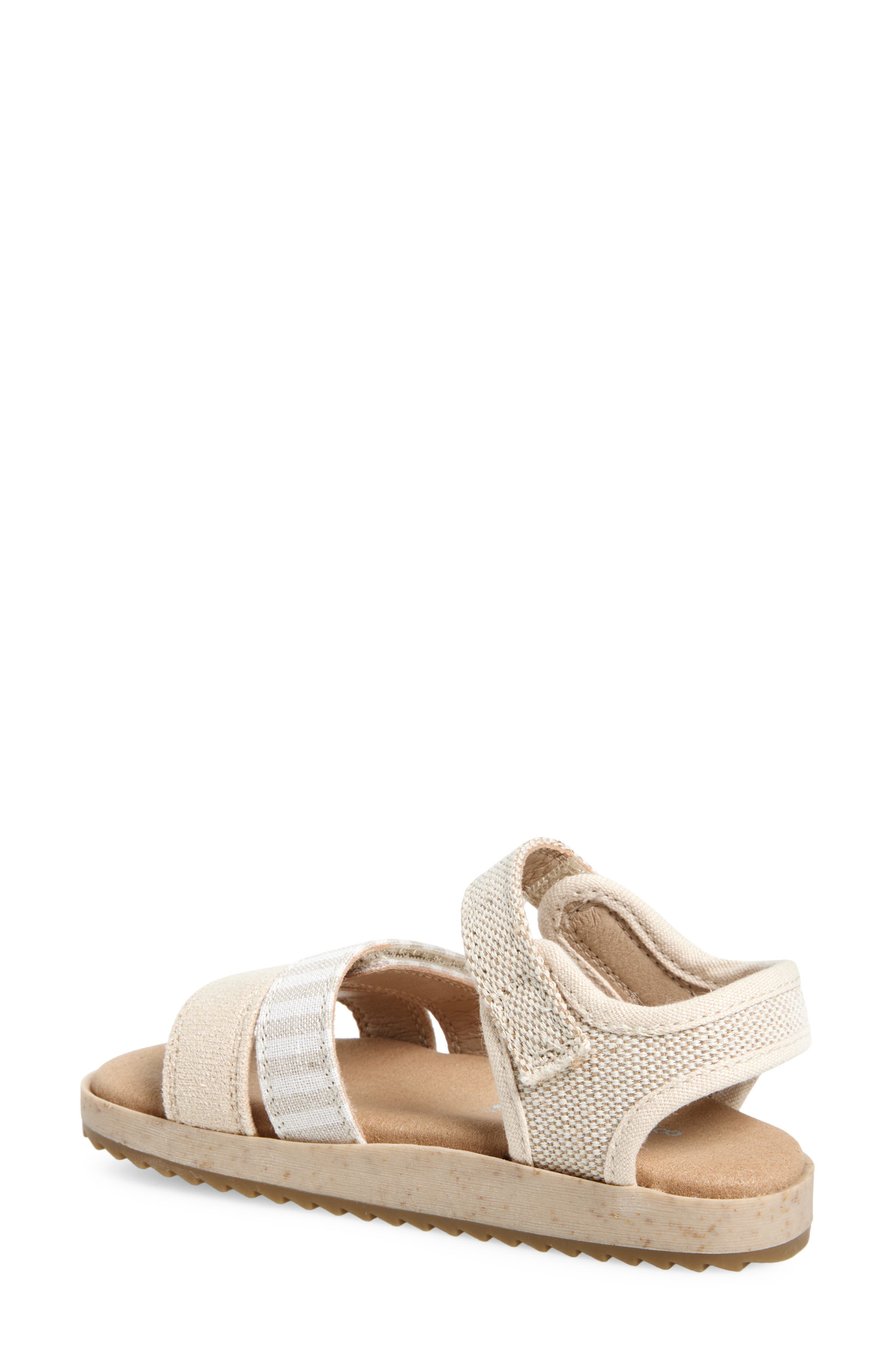 NEXT Kids' Natural Stripe Sandal, Alternate, color, Natural