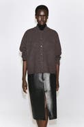 COS Layered-collar Boiled Wool Cardigan