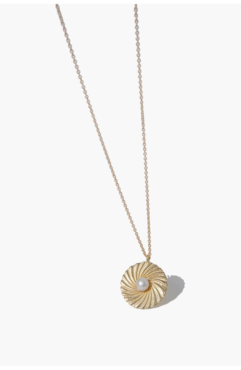MUNS x Lucia Galette de Rois Necklace, Main, color, Gold Vermeil
