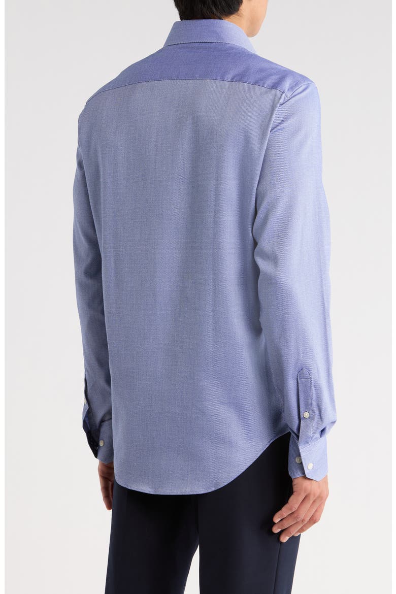 Slim Fit Four Season Performance Dress Shirt, Alternate, color, NAVY
