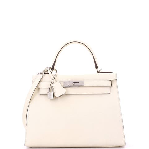 Kelly Handbag Light Epsom with Palladium Hardware 28