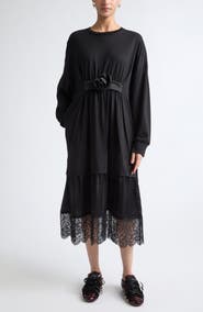 Simone Rocha Oversized Gathered Rose Lace Dress
