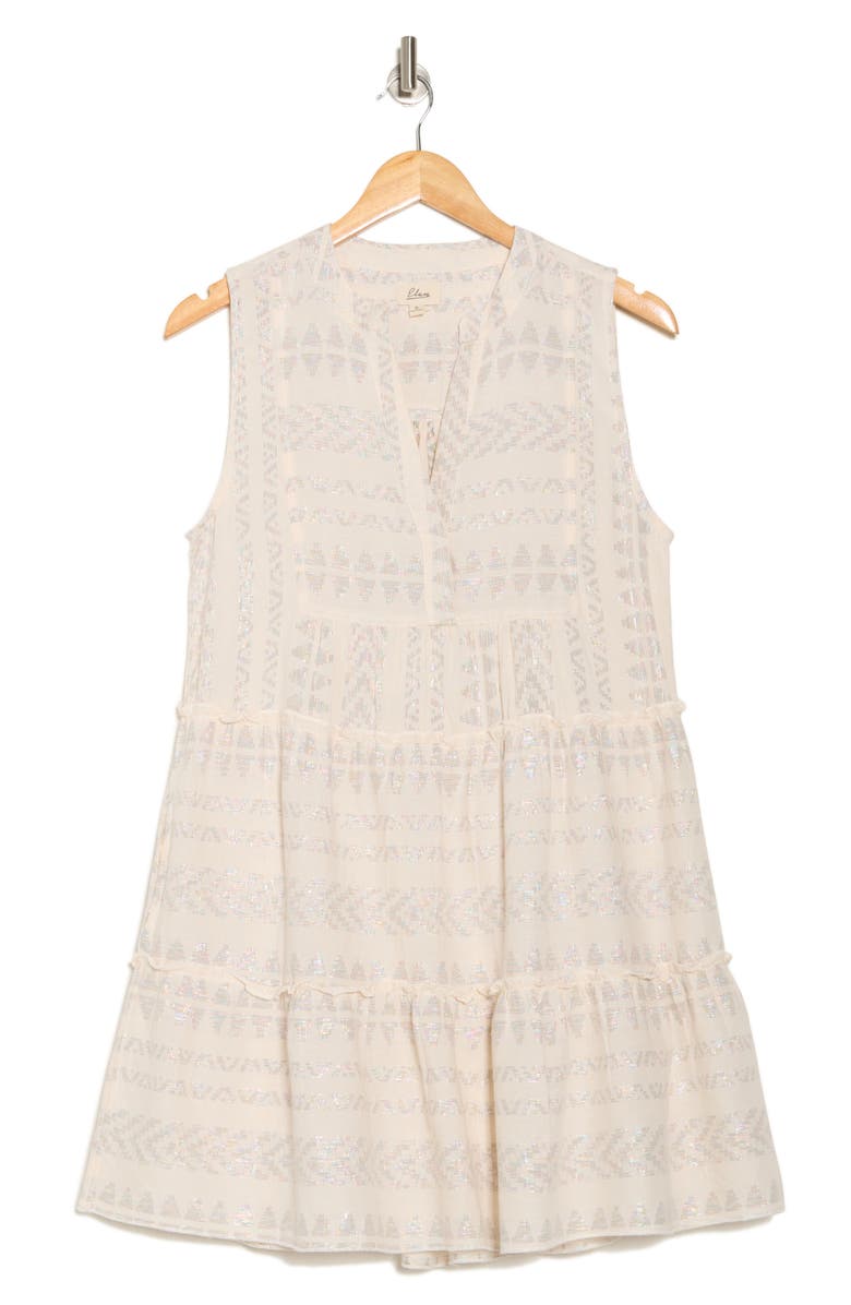 Elan Metallic Jacquard Cover-Up Minidress, Alternate, color,