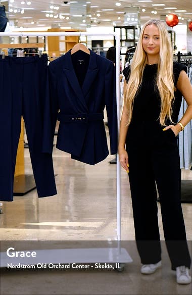 Tahari ASL Peak Lapel Belted Blazer & Pants Set | Nordstrom