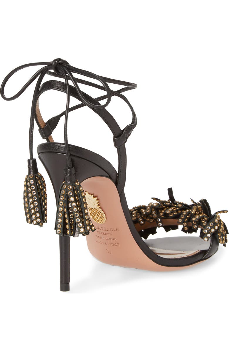 Aquazzura Wild Crystal Fringe Sandal, Alternate, color,