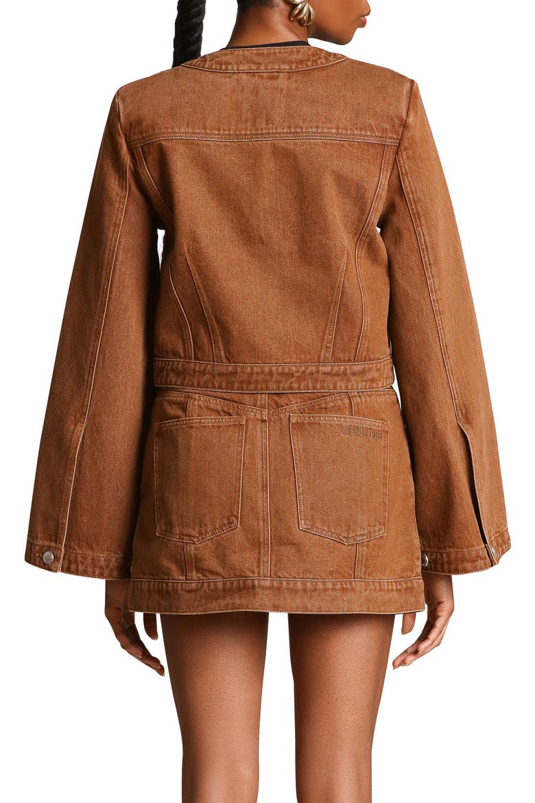 Cropped Trucker Jacket, Alternate, color, WASHED MAPLE
