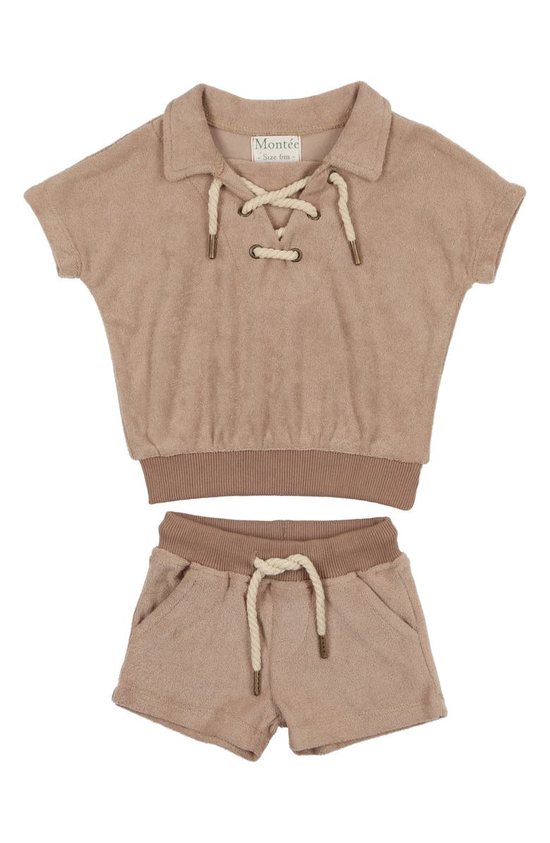 Manière Beach Terry Polo & Shorts Set, Main, color, 