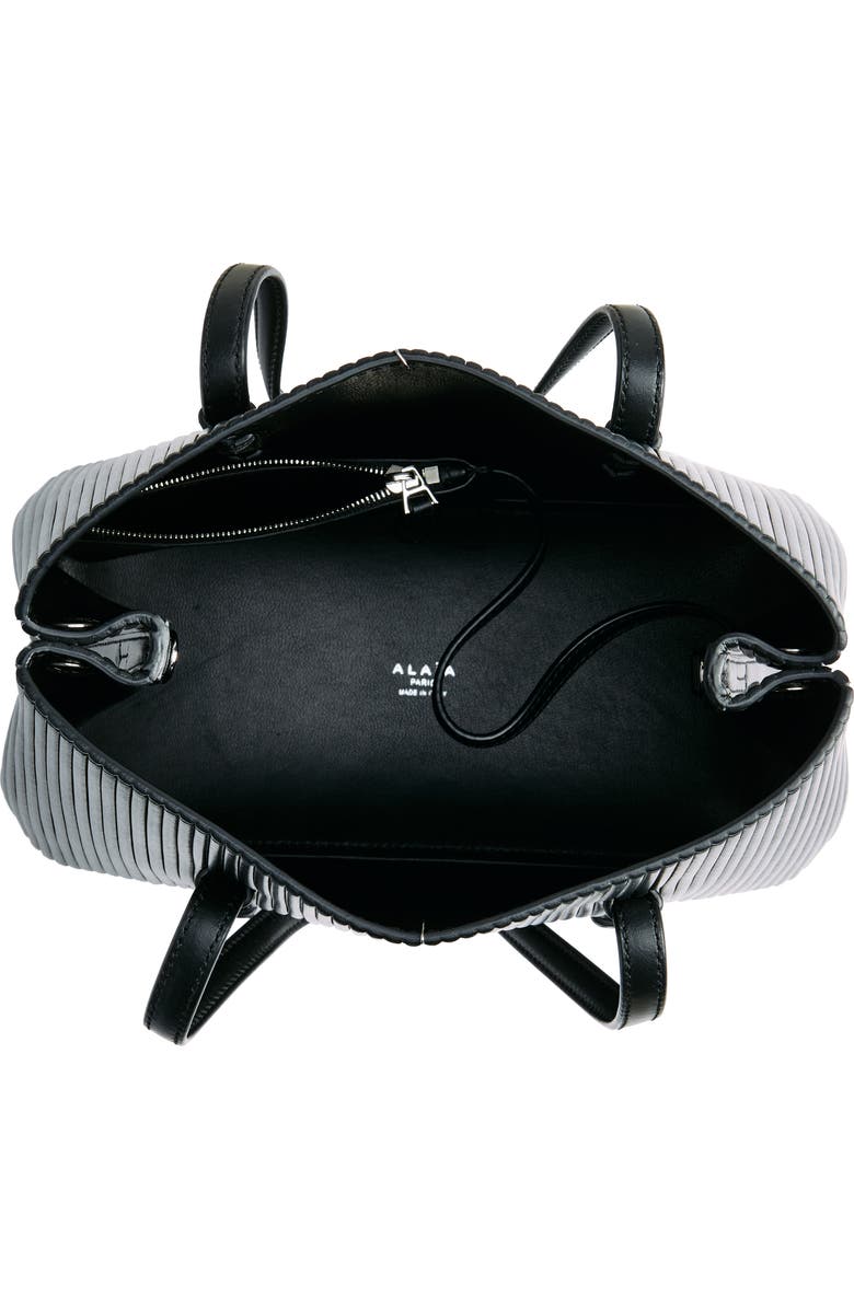 Alaïa Mina 25 Pleated Leather Tote, Alternate, color,