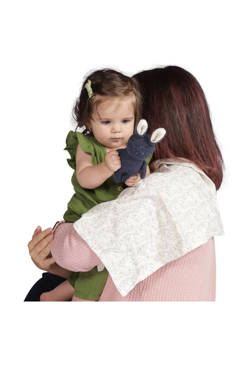 Manhattan Toy Company Embroidered Plush Bunny Baby Rattle, Alternate, color, Multicolored