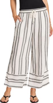 matty m. Stripe Crop Pants