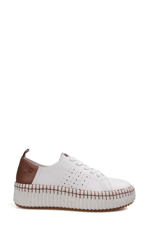 Shop National Comfort Leather Sneaker In White/tan Leather