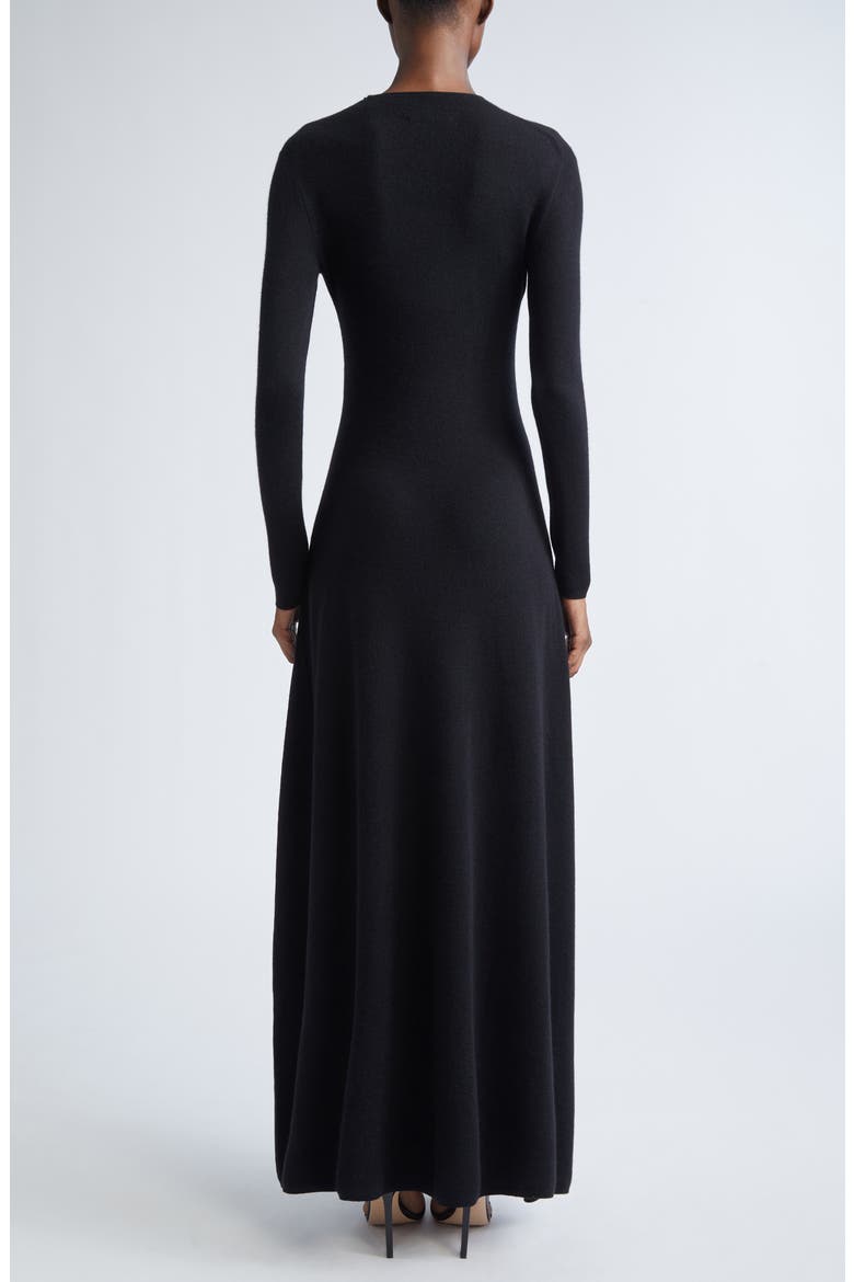 Long Sleeve Cashmere & Silk Blend Midi Sweater Dress, Alternate, color, LB999 BLACK