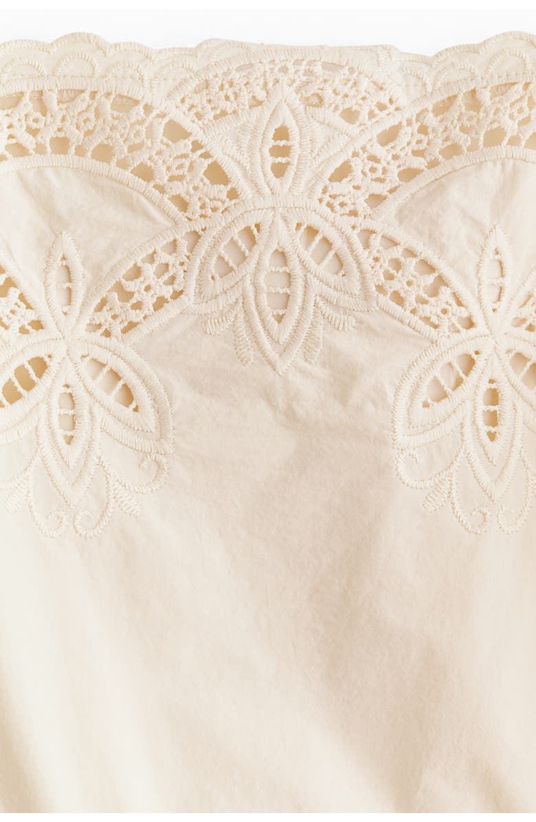 H&M Dress with eyelet embroidery, Alternate, color, Light Beige