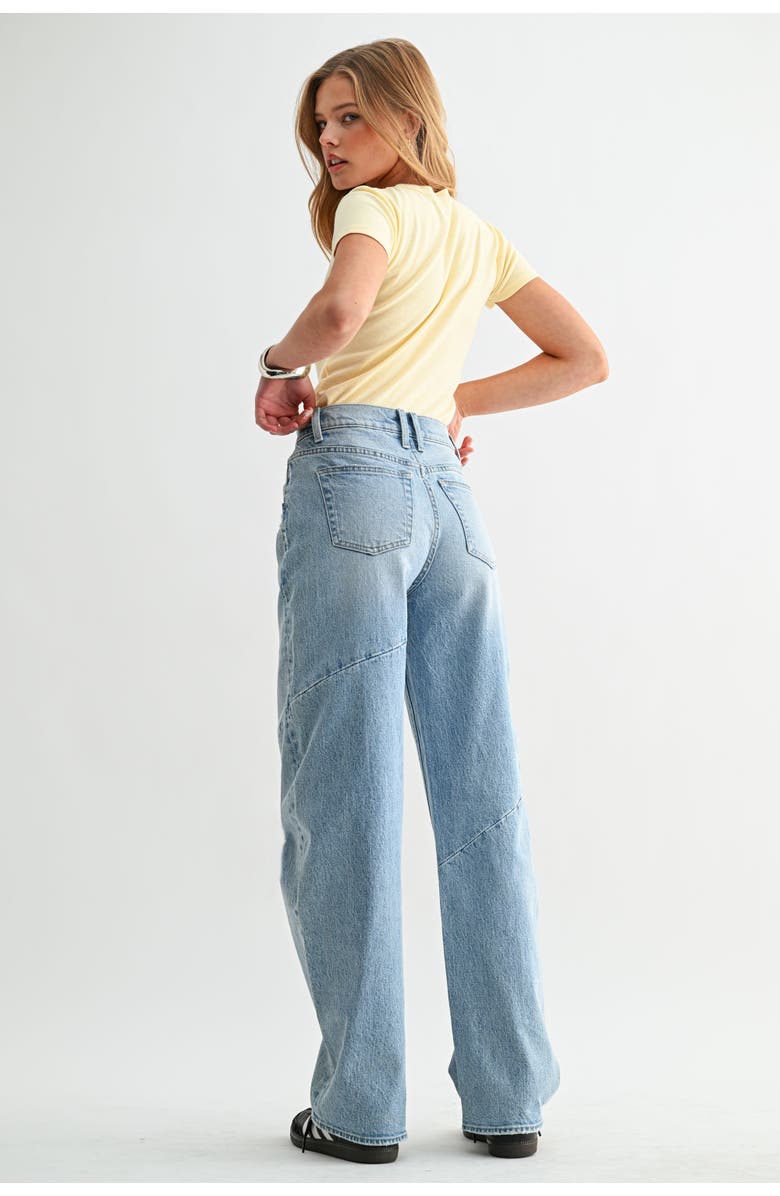Jemina Denim The Arc Curve Pant, Alternate, color, Light Wash