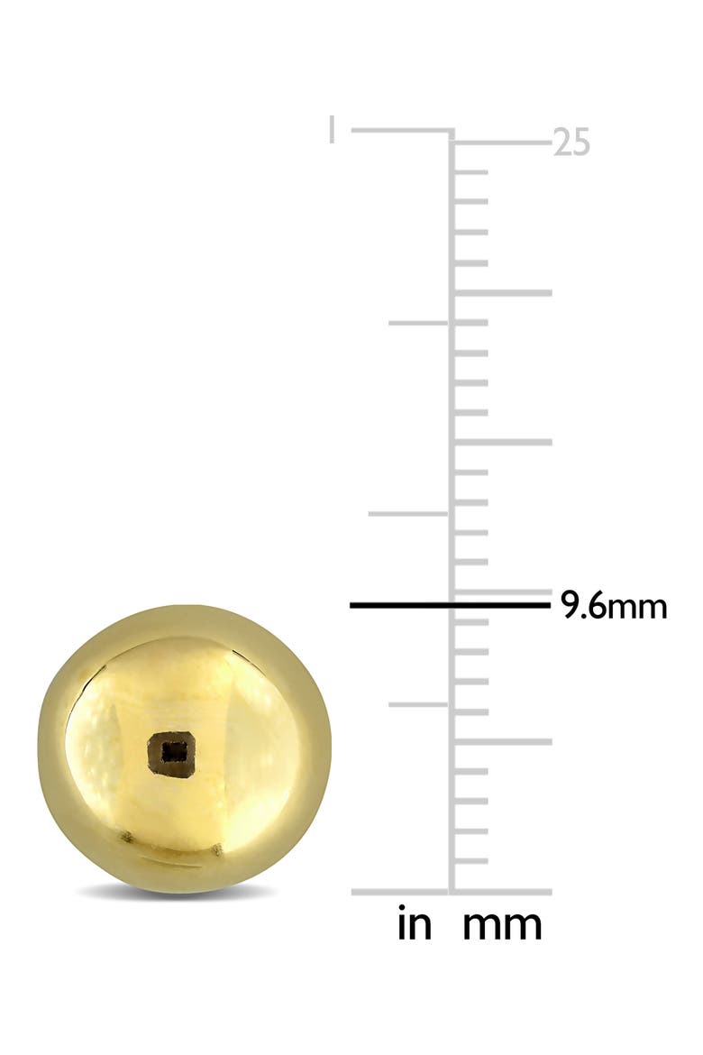 Puffed Round Button Stud Earrings, Alternate, color, GOLD