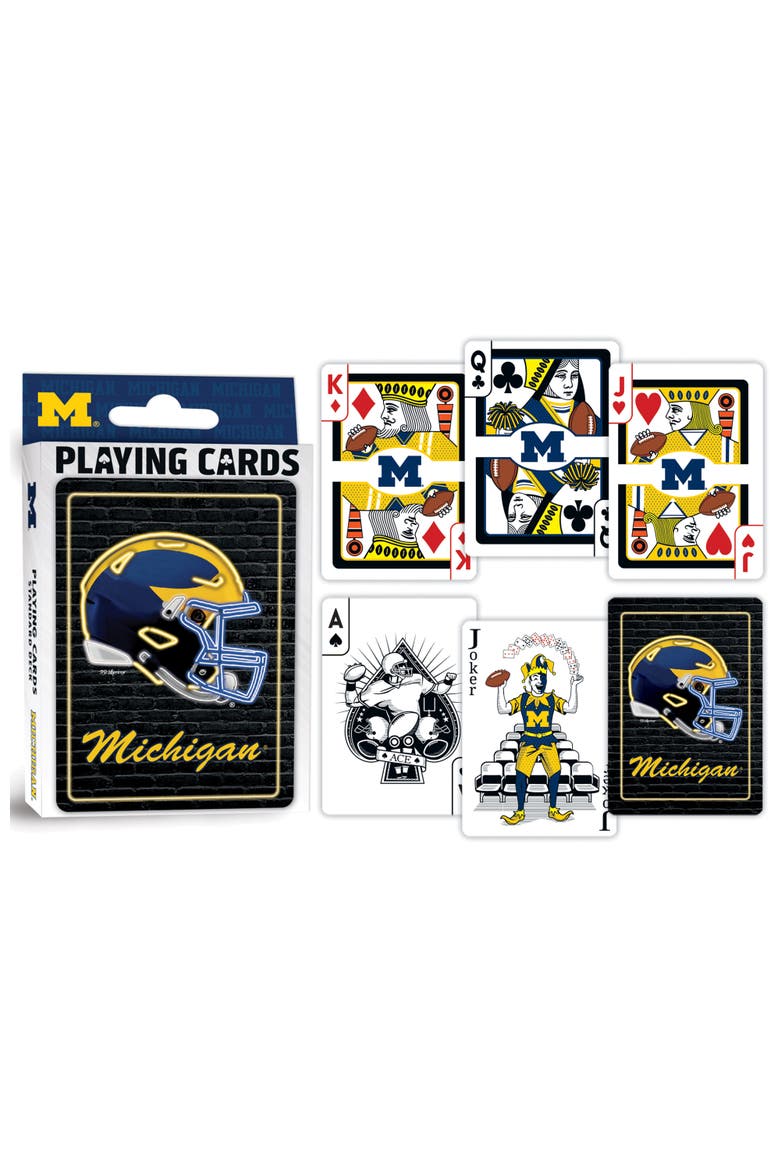 Michigan Wolverines Neon Playing Cards, Alternate, color, Multicolor