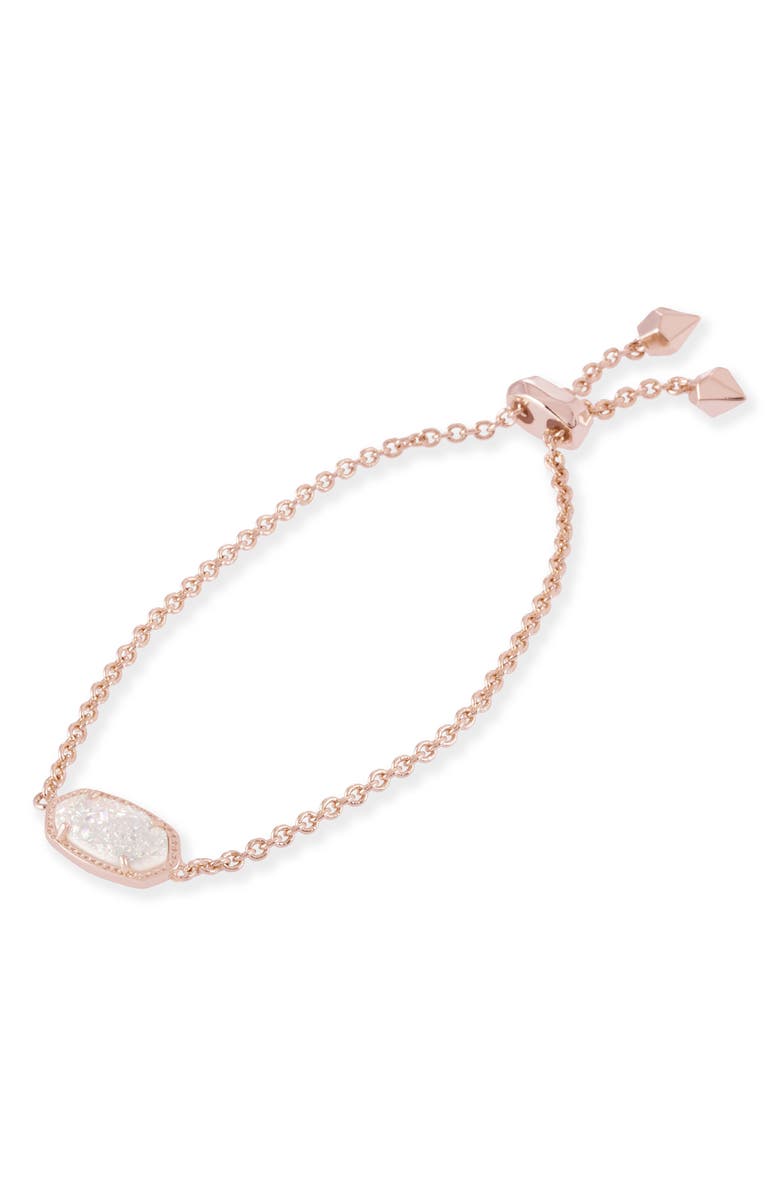 Kendra Scott Elaina Bracelet, Alternate, color, Iridescent Drusy/ Rose Gold