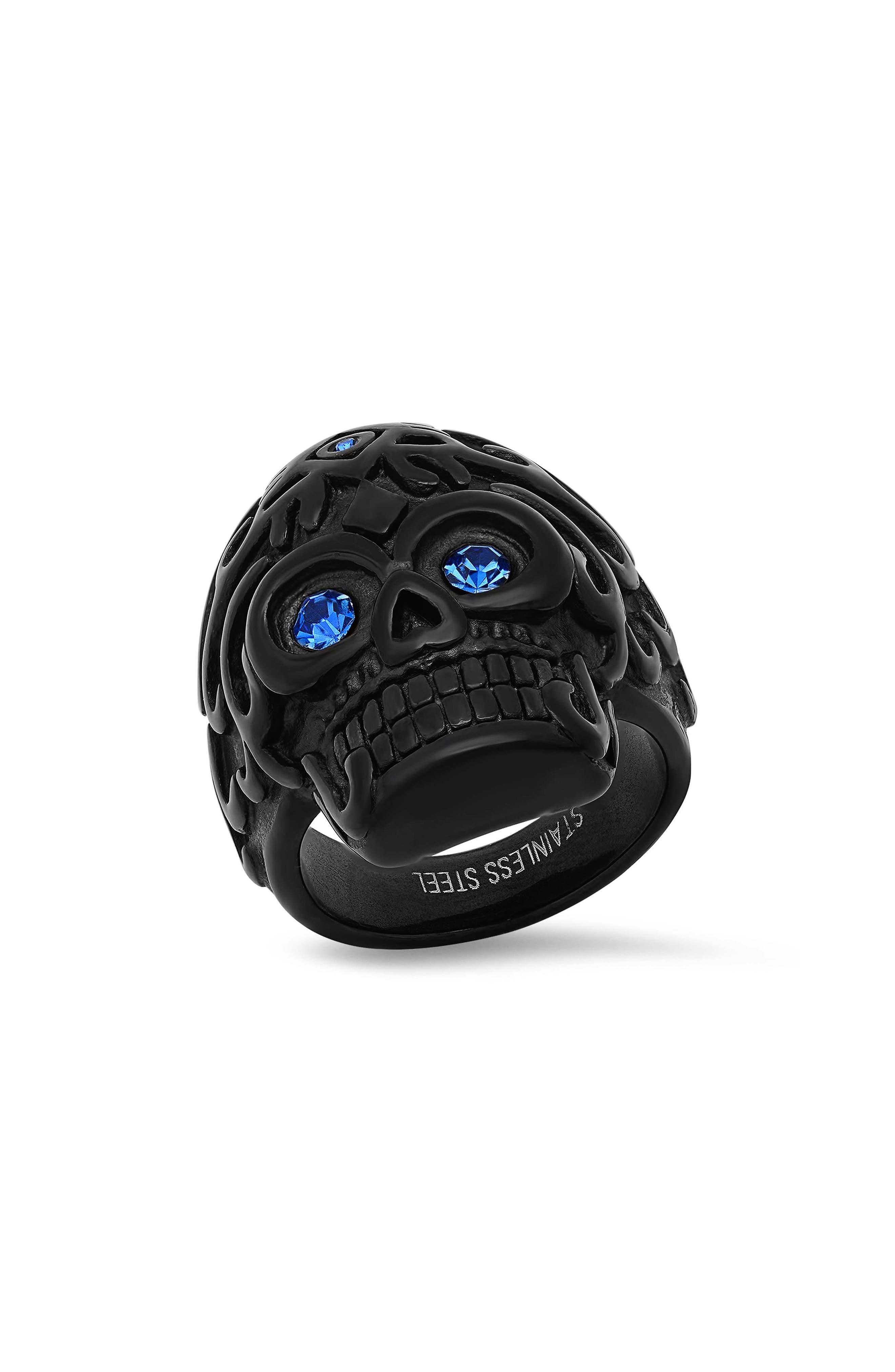 Men's Skull Ion Plated Stainless Steel Ring