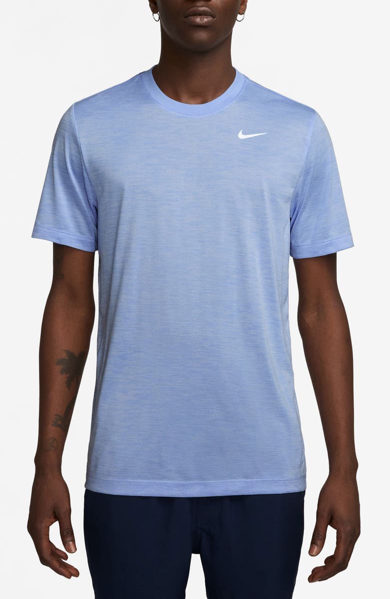 Nike Dri-FIT Fitness T-Shirt, Main, color, Aluminum/ Pure/ White